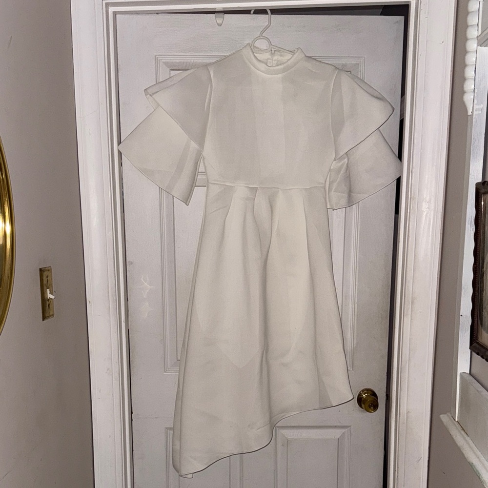 Elegant White Womens Dress S